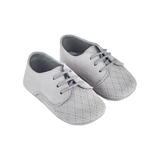 Baby Boy - Danny Suede Crawling Shoes With Diamond Cut Out Detail