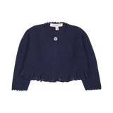 Baby Girl - Zoey Cropped Cotton Cardigan – Crochet Detail & Lightweight Knit