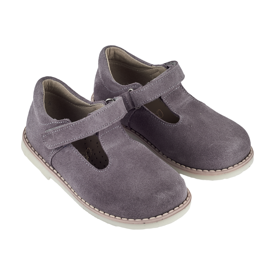 Mimi Girl – Suede Mary Jane Shoes with Cut-Out Inserts