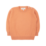 Baby - 100% Cashmere Round Neck Jumper with Elbow Patches