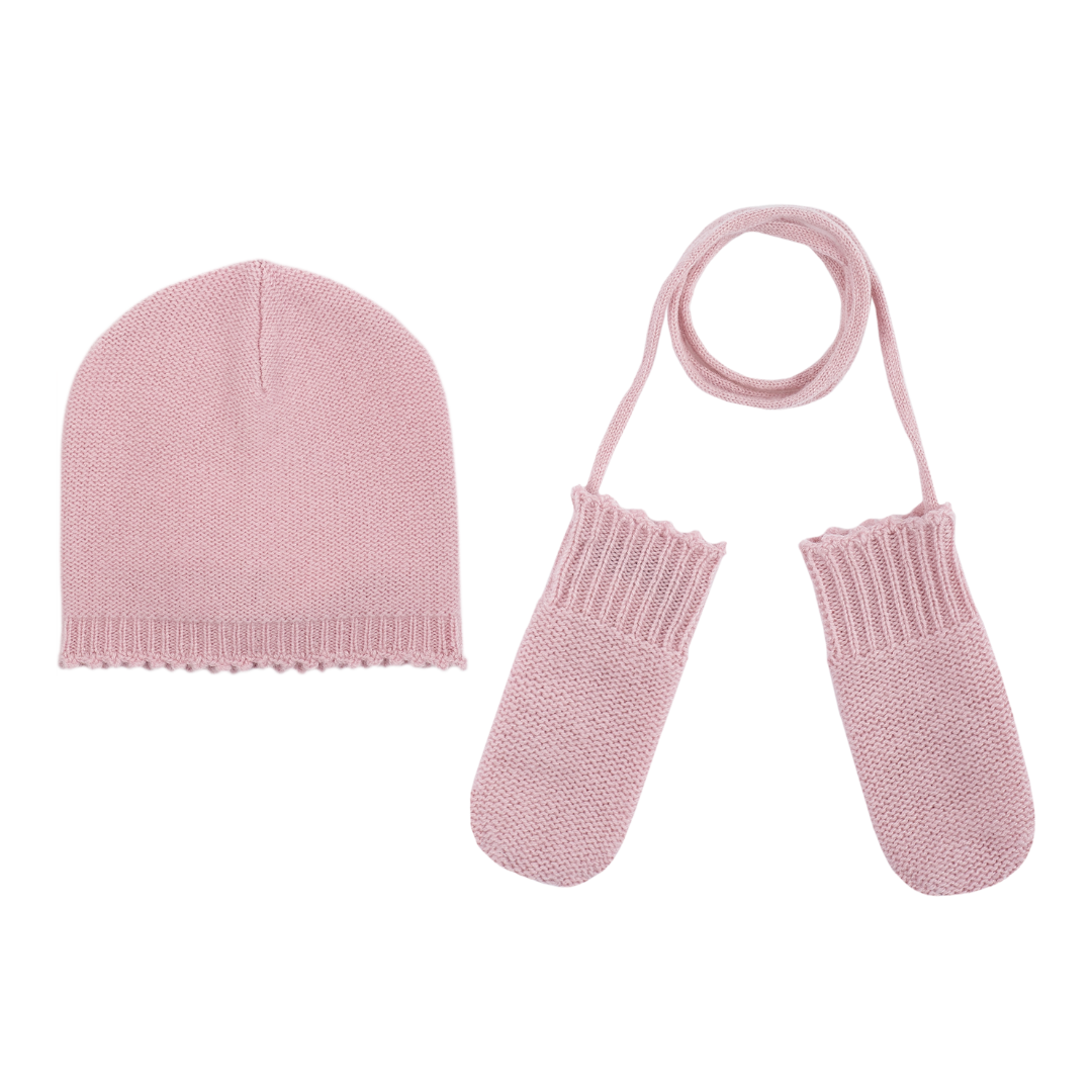 Baby Girl - Riley 100% Cashmere Hat and Mittens Set