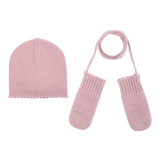 Baby Girl - Riley 100% Cashmere Hat and Mittens Set