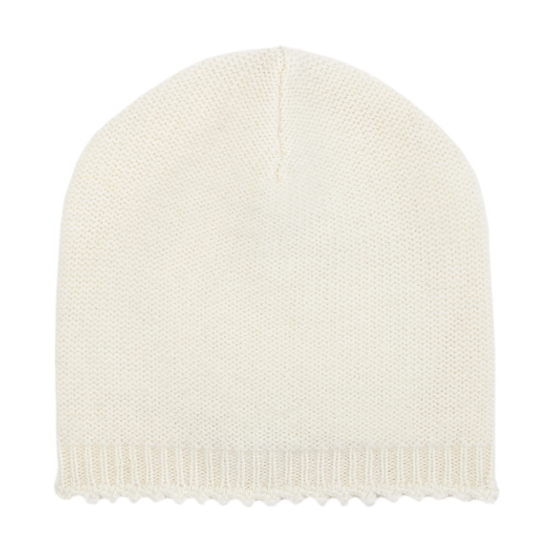 Baby Girl - Riley 100% Cashmere Knitted Hat With Crochet Border