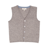 Boy - Benjamin 100% Sleeveless Cashmere Cardigan with Pocket