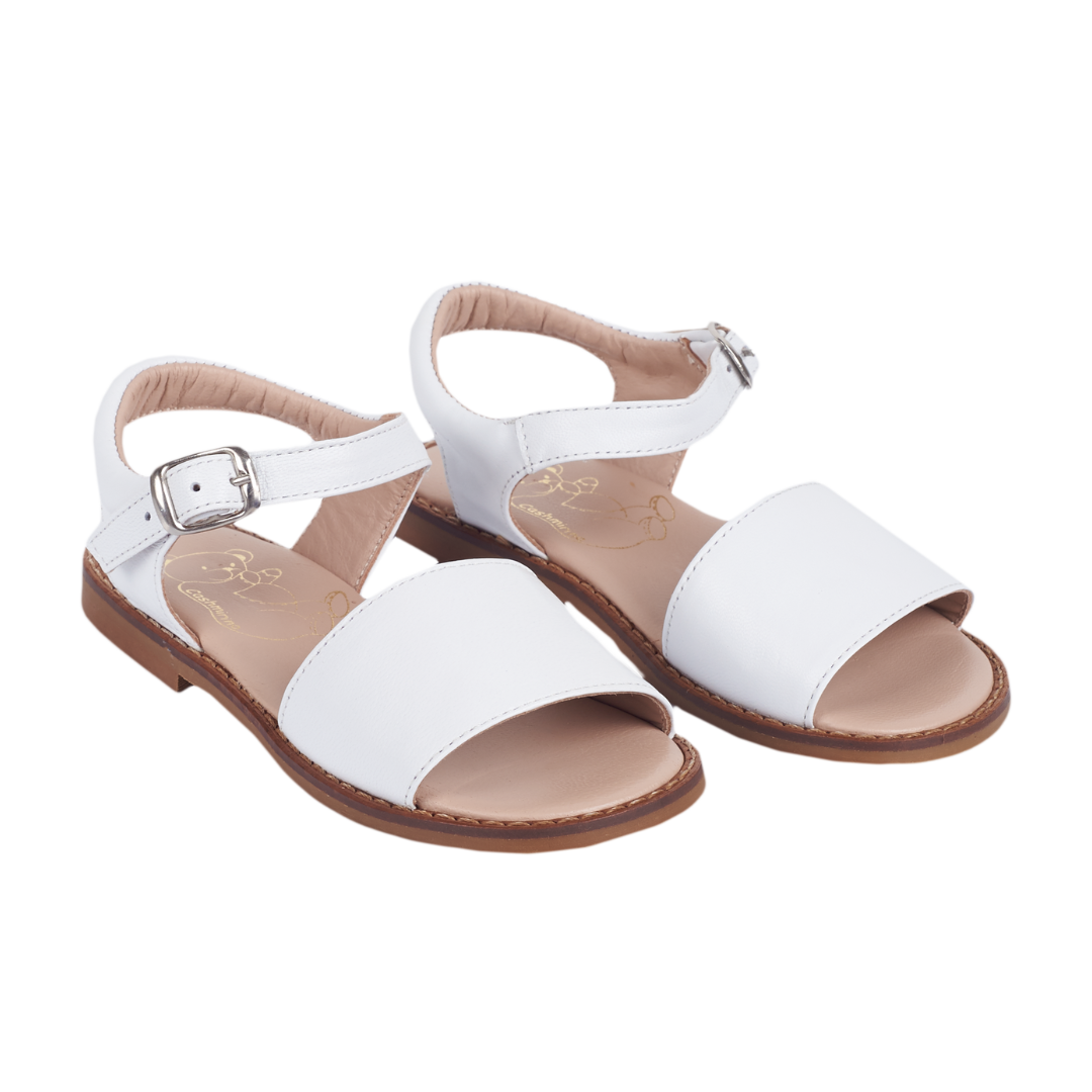 Girl - Leather Classic Sandals With Ankle Strap