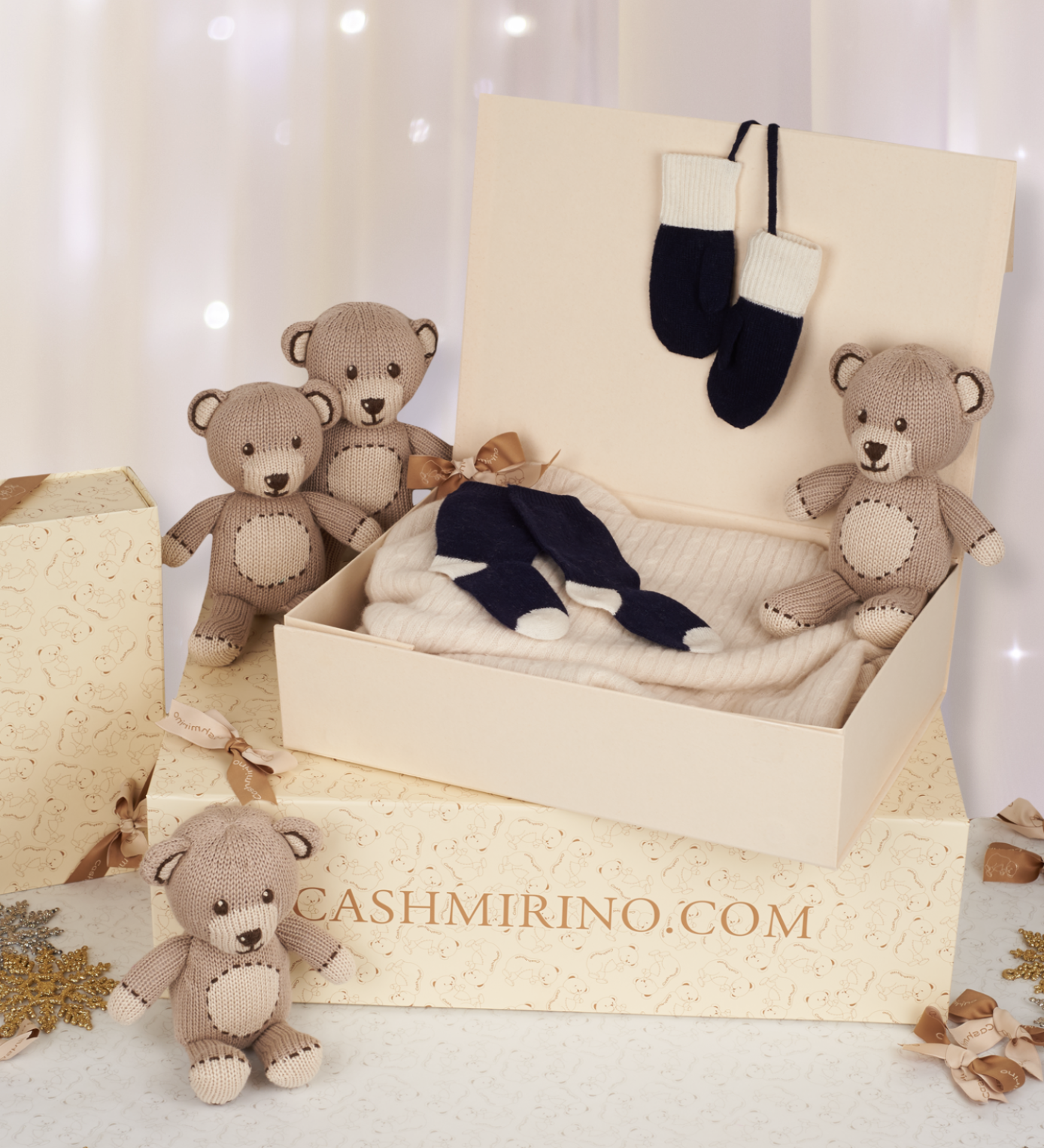 Baby Boy - Tay Cashmere Mittens & Socks Set
