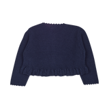 Baby Girl - Zoey Cropped Cotton Cardigan – Crochet Detail & Lightweight Knit