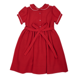 Girl - Marta Regal Hand Embroidered 100% Wool Smocked Dress