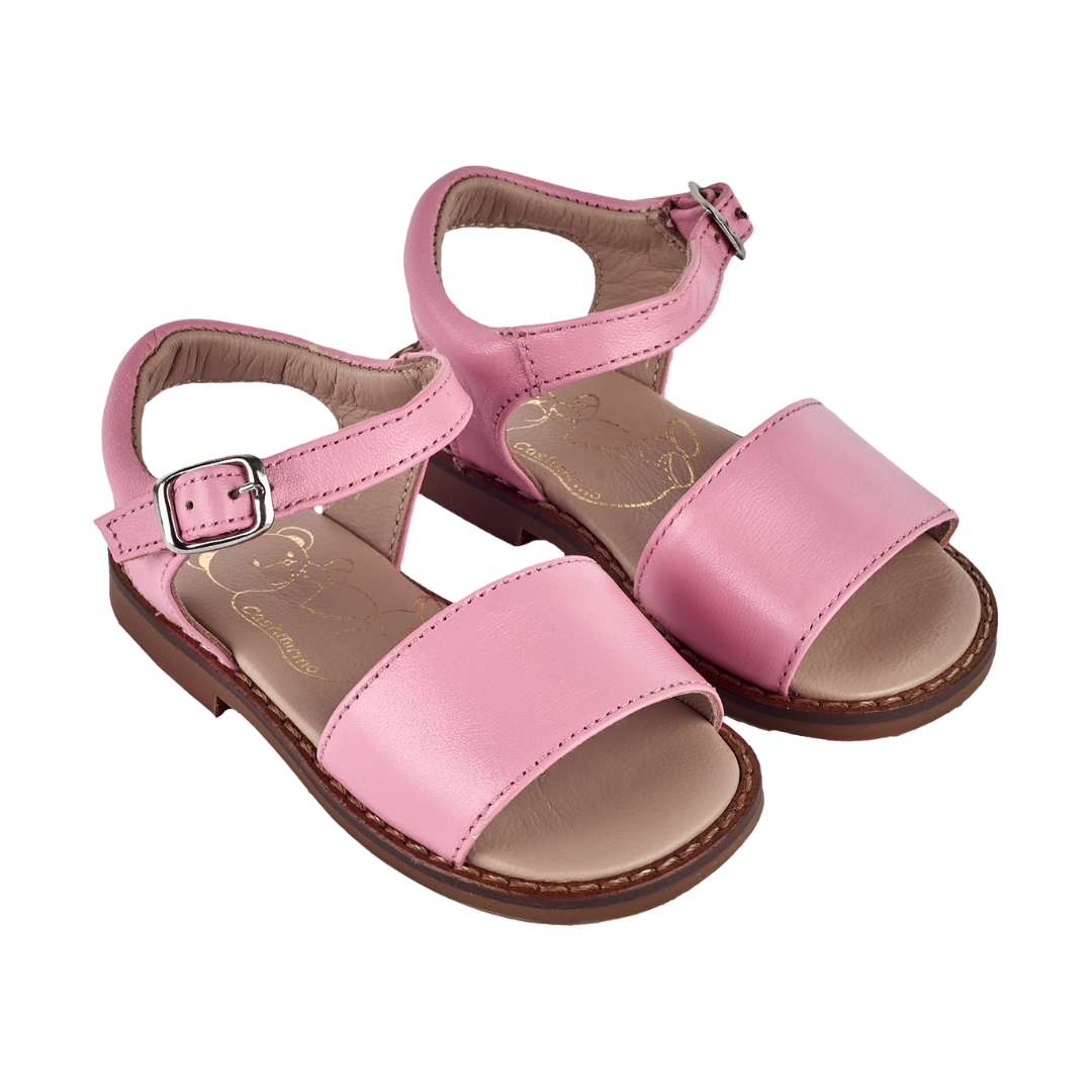 Girl - Leather Classic Sandals With Ankle Strap
