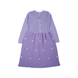 Girl - Maria 100% Cashmere Midi Dress with Intarsia Flowers