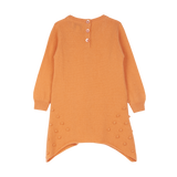 Baby Girl - Cashmere Asymmetric dress with Dots