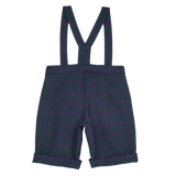 Baby Boy - Noah 100% Wool Check Shorts with Braces