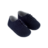 Baby Boy - Danny Suede Crawling Shoes With Diamond Cut Out Detail