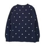 Girl - Cashmere Long Cardigan with Contrasted Dots