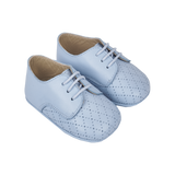 Baby Boy - Jayden 100% Leather Crawling Shoes With Diamond Cut Out Detail