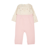 Baby Girl - 100% Cashmere Romper with Dot Detail