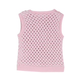 Baby Girl - Cashmere Two Colour Woven Cashmere Slipover