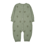 Baby Unisex - Cashmere Romper with Fig Leaf Intarsia