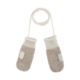 Baby Boy - 100% Cashmere Knitted Mittens with String