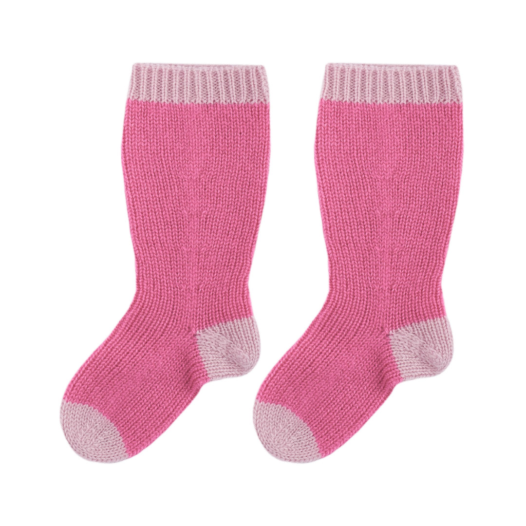 Baby Girl - Reagan Cashmere Baby Socks – Contrast Detail