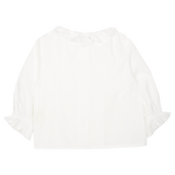 Baby Girl - Callie 100% Cotton Blouse with Pleats and Ruffle Collar