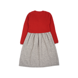 Girl - 100% Cashmere Knitted Dress with Attached Cardigan