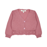 Baby Girl - Tiana Lightweight Cotton Cardigan with Crochet Detail