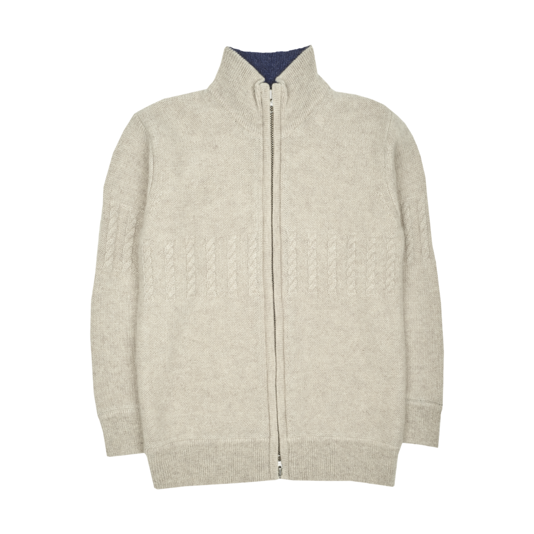 Boy - Emanuele 100% Cashmere High Neck Cardigan