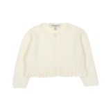 Baby Girl - Zoey Cropped Cotton Cardigan – Crochet Detail & Lightweight Knit