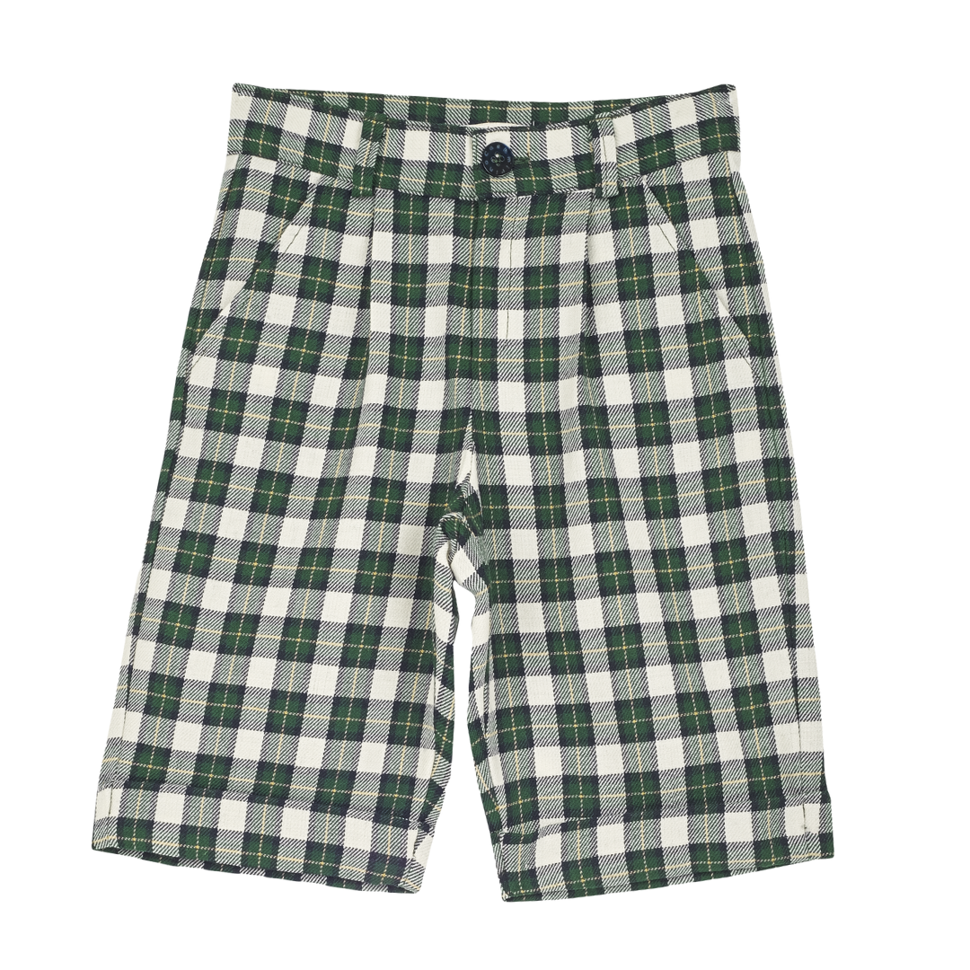 Boy - Joseph 100% Wool Checked Bermuda Shorts