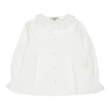 Girl - Callie 100% Cotton Blouse with Pleats and Ruffle Collar