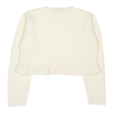 Girl - Zoey Cotton Round Neck Cardigan with Crochet Neck And Cuffs