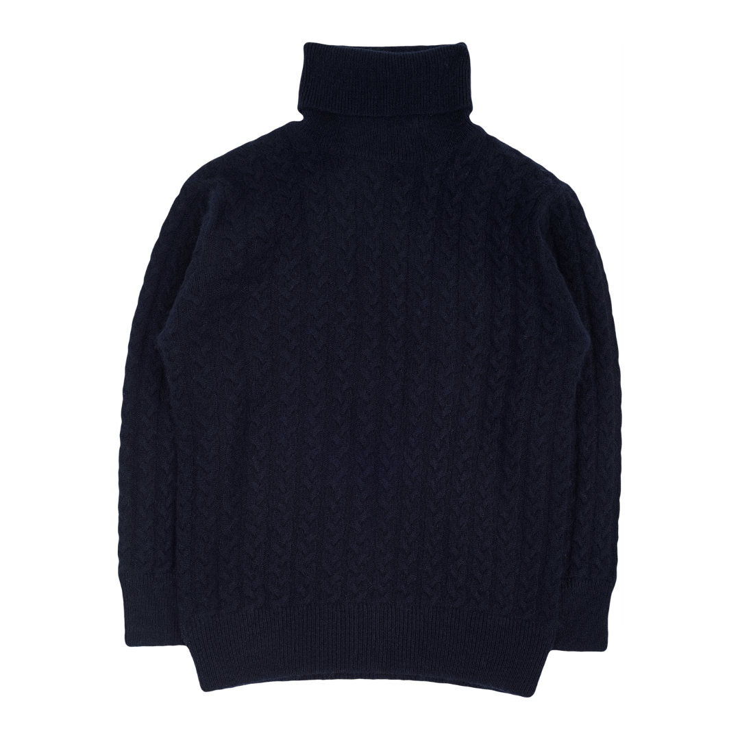 Boy - Marcus 100% Cashmere Cable Knit Roll Neck Jumper