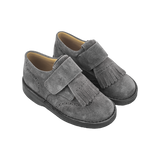 Boy - Antonio 100% Suede Crawling Ankle Boots with Tassels and Velcro Strap