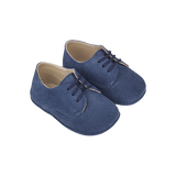 Baby Boy - Danny Suede Crawling Shoes With Diamond Cut Out Detail