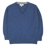 Teen Boy - Vittorio 100% Cashmere V-Neck Jumper With Elbow Patches