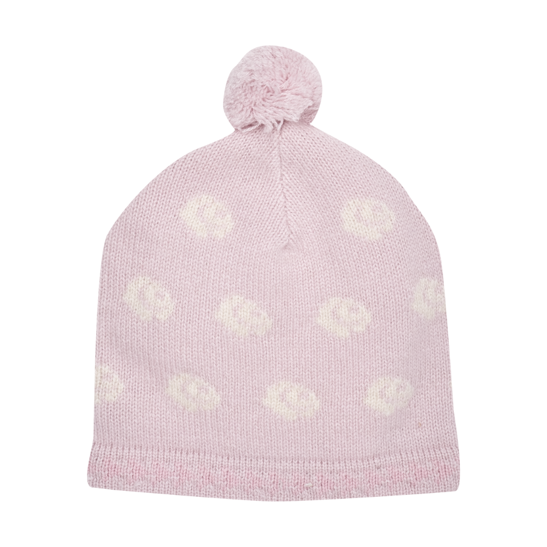 Baby Girl - 100% Cashmere Hat with Pom-Pom