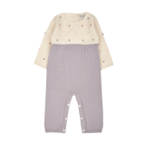 Baby Girl - 100% Cashmere Romper with Dot Detail