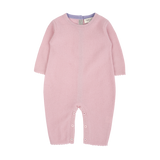 Baby Girl - Cashmere Romper And Sleeveless Cardigan with Intarsia Flowers Set
