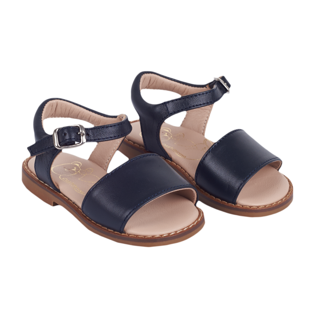 Girl - Leather Classic Sandals With Ankle Strap
