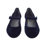 Ava Girl – Velvet Mary Janes with Buckled Strap