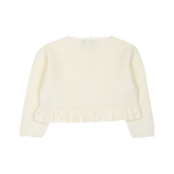 Baby Girl - Zoey Cropped Cotton Cardigan – Crochet Detail & Lightweight Knit