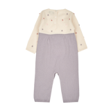 Baby Girl - 100% Cashmere Romper with Dot Detail