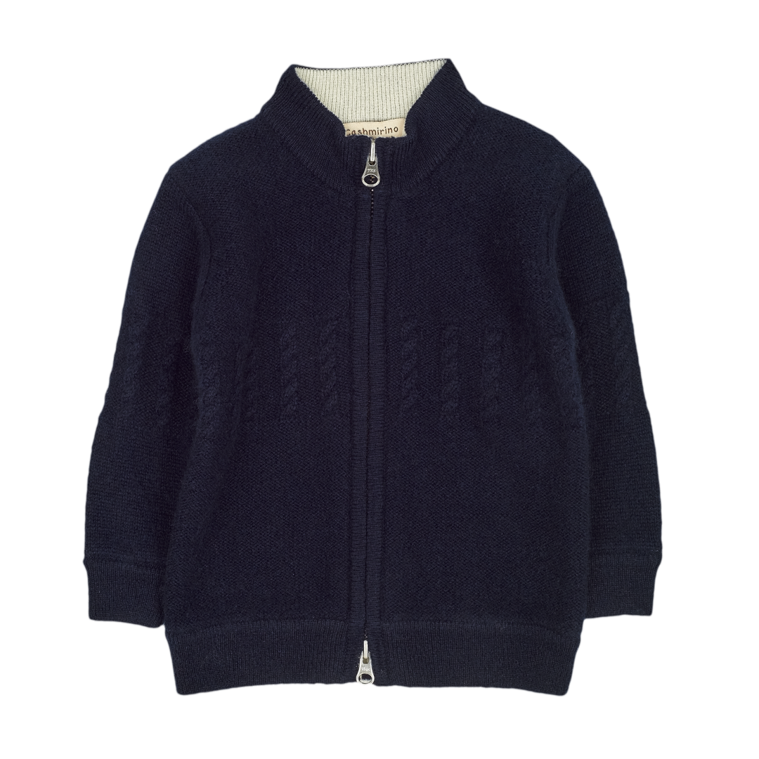 Baby Boy - Emanuele 100% Cashmere High Neck Cardigan