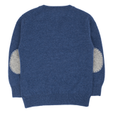 Teen Boy - Vittorio 100% Cashmere V-Neck Jumper With Elbow Patches