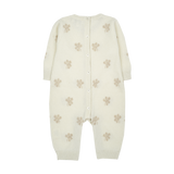 Baby Unisex - Cashmere Romper with Fig Leaf Intarsia