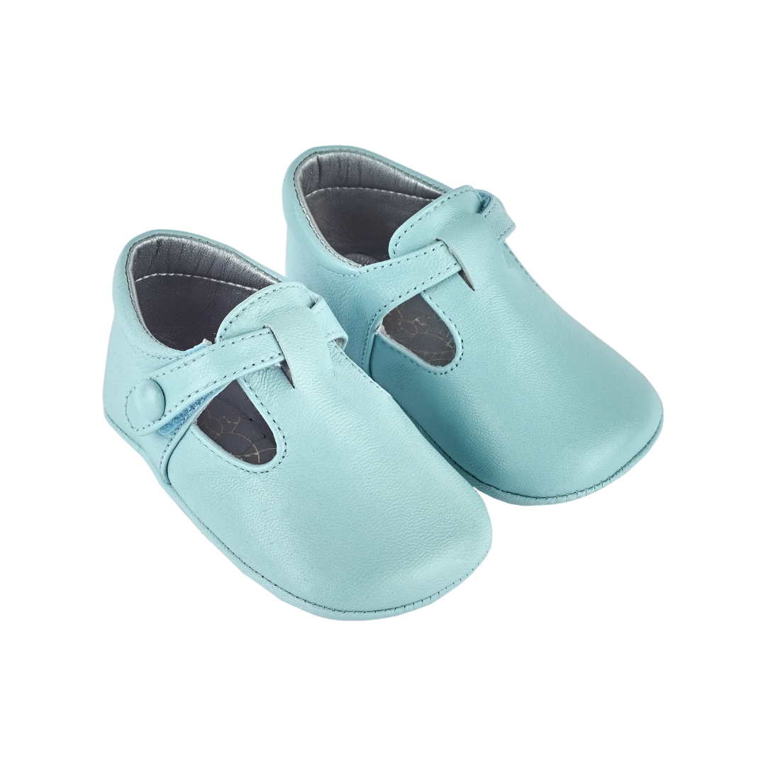 Baby Boy - Arthur 100% Leather Crawling Shoes with Cut Outs