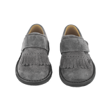 Boy - Antonio 100% Suede Crawling Ankle Boots with Tassels and Velcro Strap