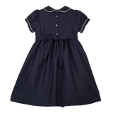 Girl - Marta Regal Hand Embroidered 100% Wool Smocked Dress