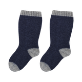 Baby Boy - Reagan Socks in 100% Cashmere with Contrast Heel, Toe and Hem